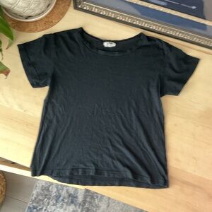 LNA Charcoal Cotton Crew tee - Boxy Fit - XS